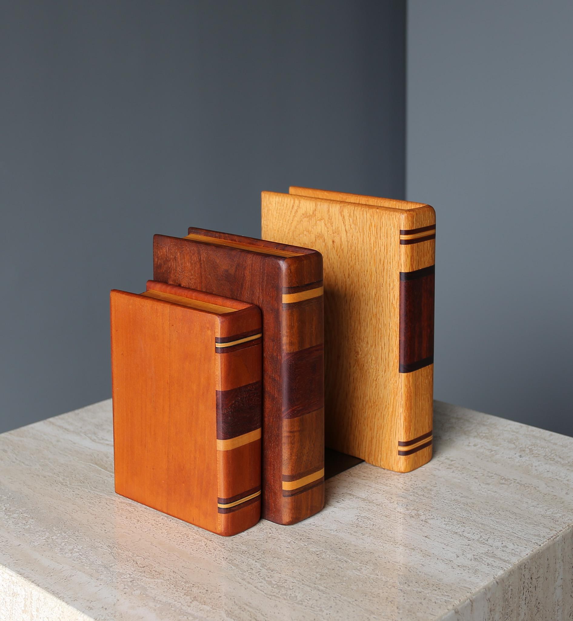 Steven B. Levine Handcrafted Wood Bookends  For Sale 5