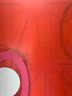 "Chunking Diagram D2" 2024 huile sur Mylar 24 x 21 in.