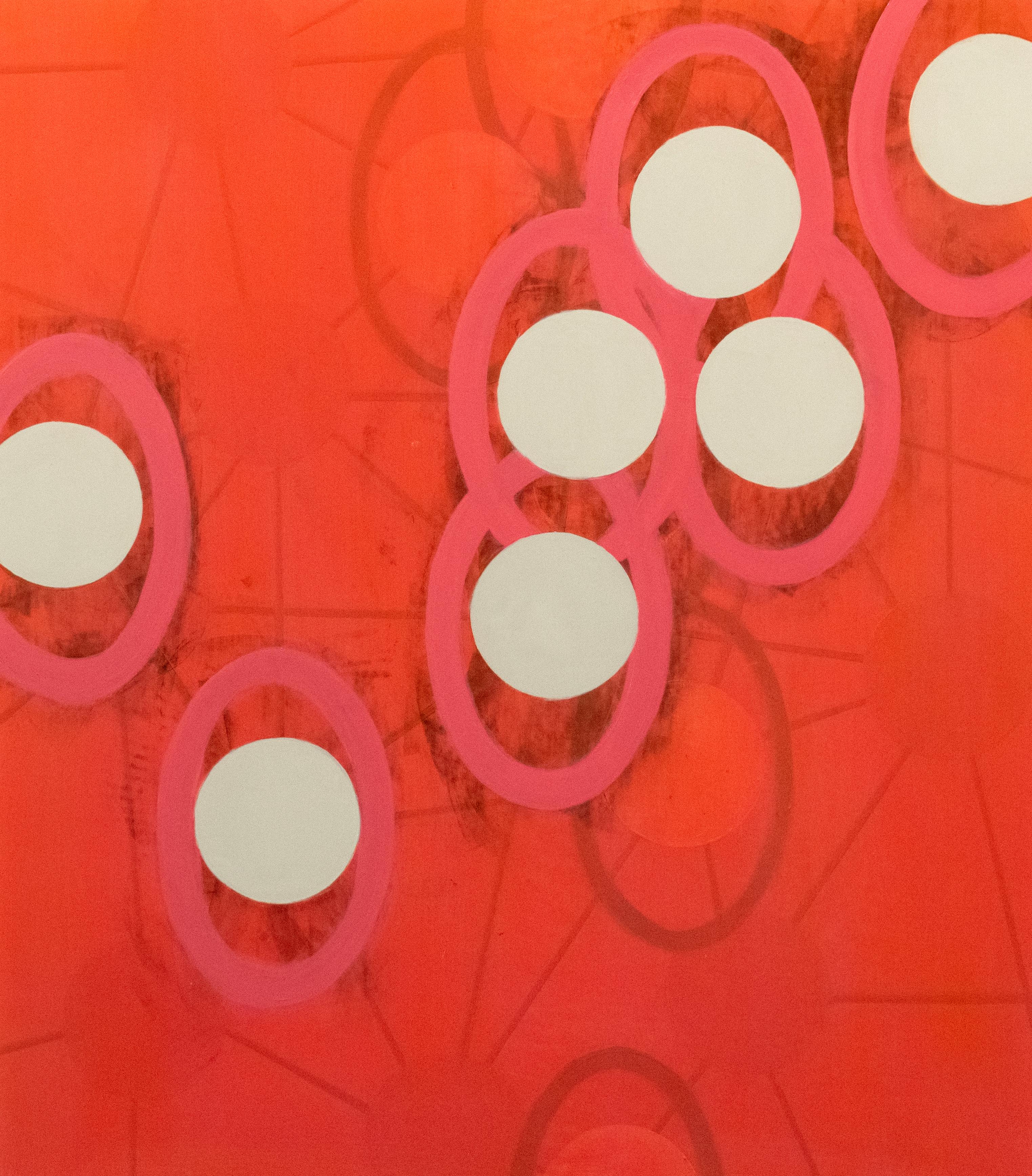Steven Baris Abstract Painting - "Chunking Diagram D2" 2024 oil on Mylar 24 x 21 in.