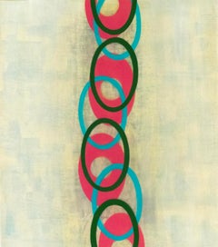 "Stations of Attention D12" 2025 oil on Mylar 24 x 21 in.