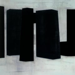 Steven Baris, Chunkchain A4, 2019, oil on mylar, 14 x 14 inches