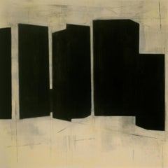 Steven Baris, Chunkchain A7, 2019, oil on mylar, 14 x 14 inches