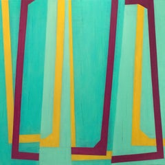 Steven Baris "Jump Cut E18" Oil on Canvas Abstract Painting