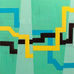 Steven Baris: „Never The Same Space Twice E12“, Abstraktes Gemälde, Öl auf Leinwand