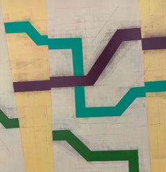 Steven Baris "Never the Same Space Twice E13" Oil on Canvas Abstract Painting