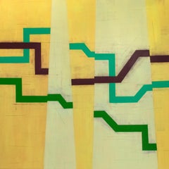 Steven Baris: „Never the Same Space Twice E13“, Abstraktes Gemälde, Öl auf Leinwand