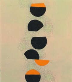Steven Baris "Stazioni di attenzione Q4" Olio su Mylar