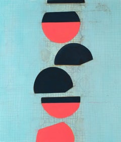 Steven Baris "Stazioni di attenzione Q5" Olio su Mylar