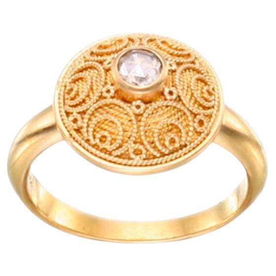Steven Battelle 0.2 Carats Diamond 22K Gold Ring