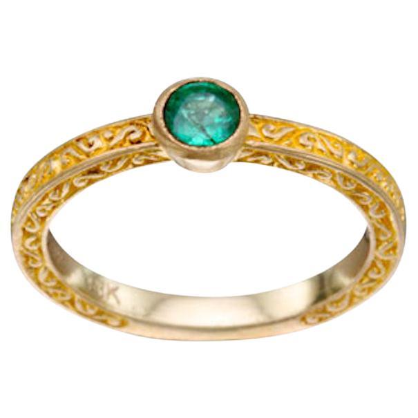 Steven Battelle 0.3 Carat Emerald 18K Ring