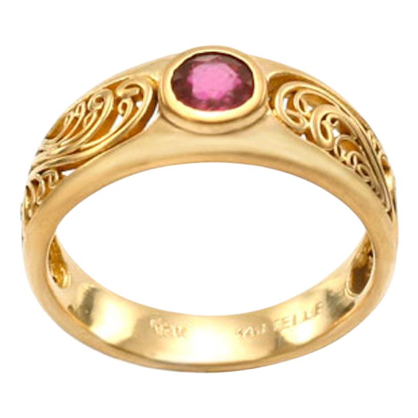 Frog Ring Ruby Eyes and 18K Yellow Gold at 1stDibs | gold frog ring