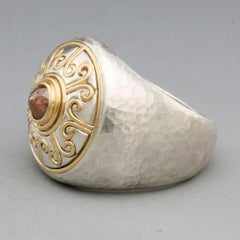 Steven Battelle 0.6 Carats Brown Diamond 18K Gold/Sterling Ring