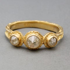 Steven Battelle 0.8 Carats Triple Champagne Diamond 18K Gold Ring