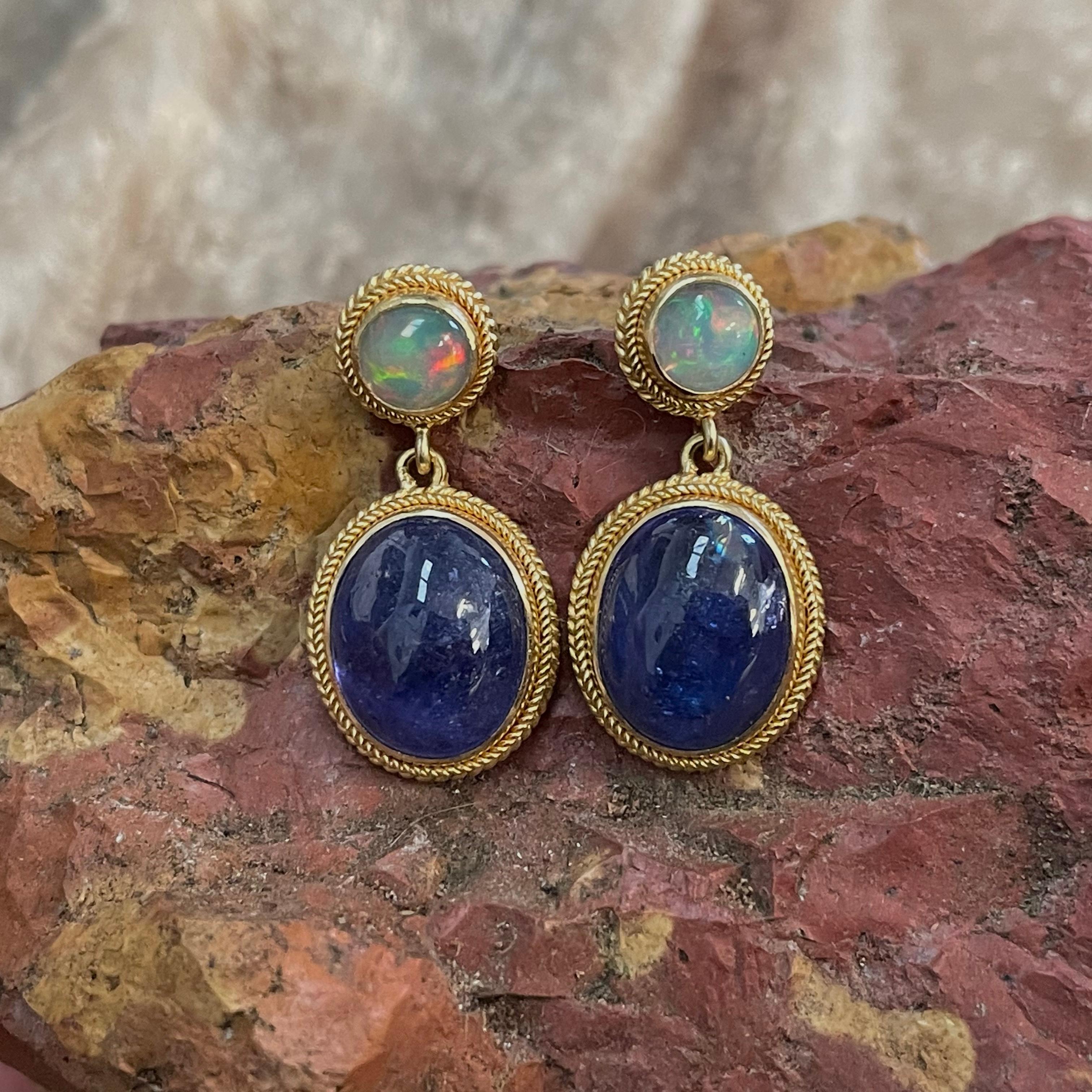 ethiopian welo opal earrings