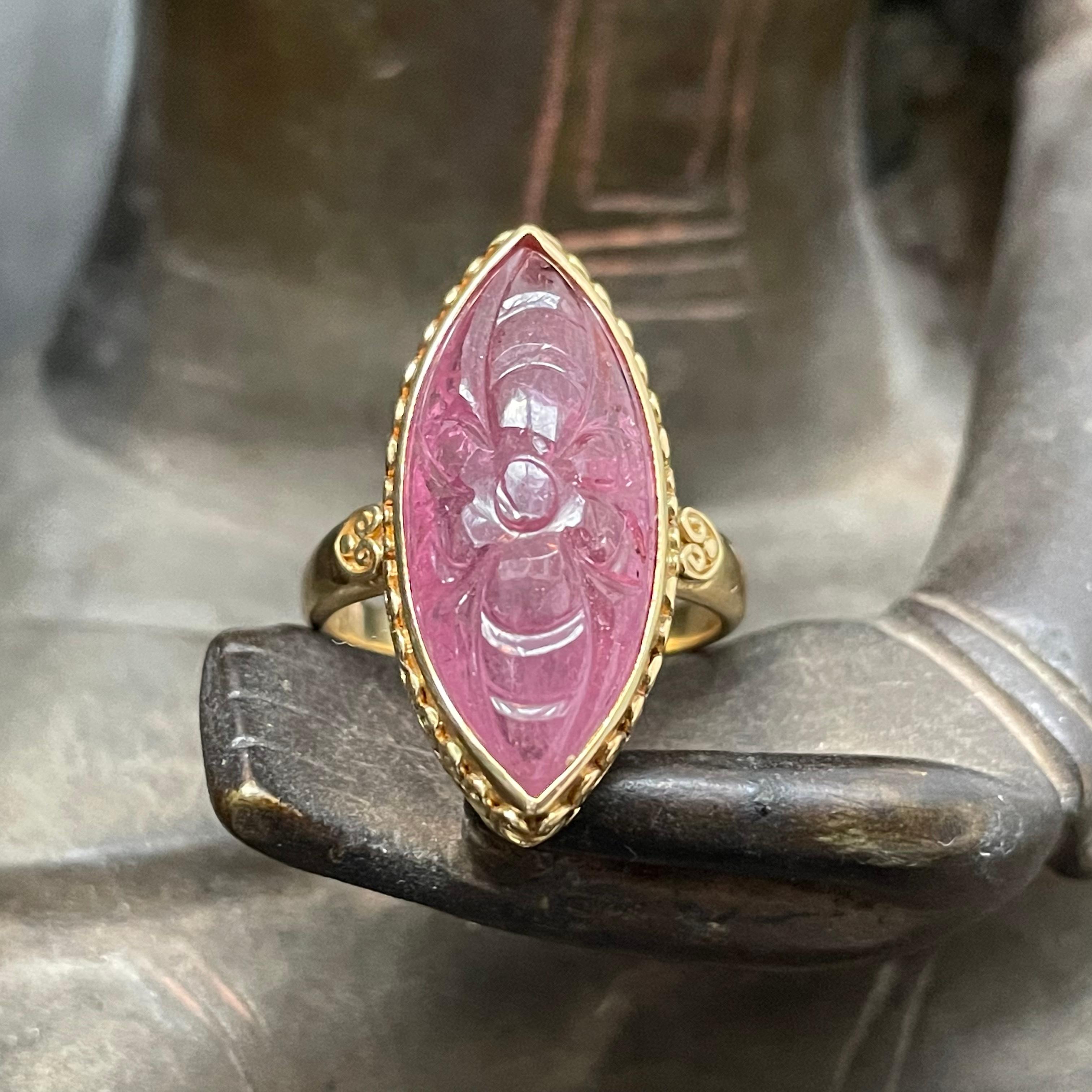 carved ruby ring
