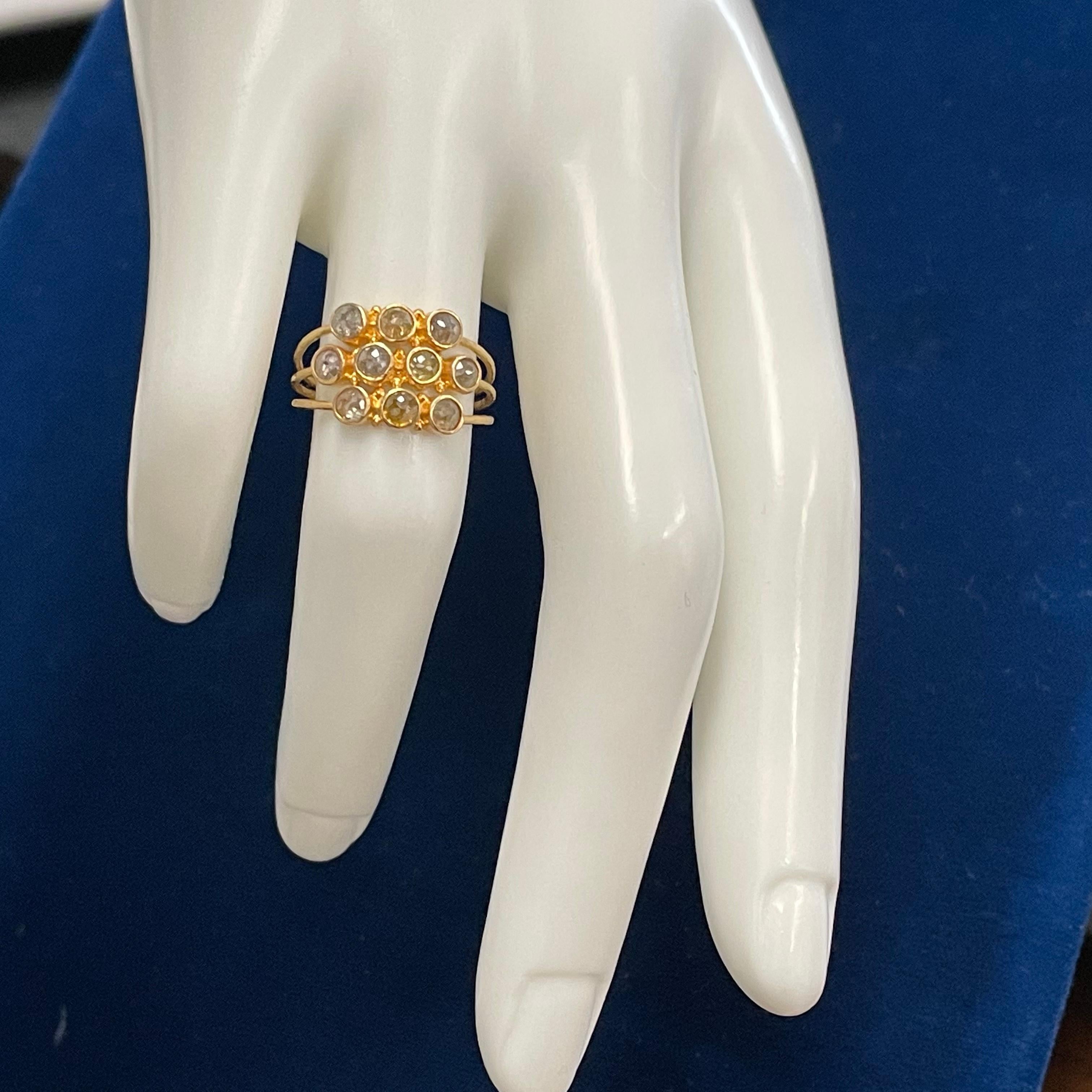 Im Angebot: Steven Battelle: 18 Karat Ring mit 1,5 Karat mehrsteinigen natürlichen Diamanten () 4