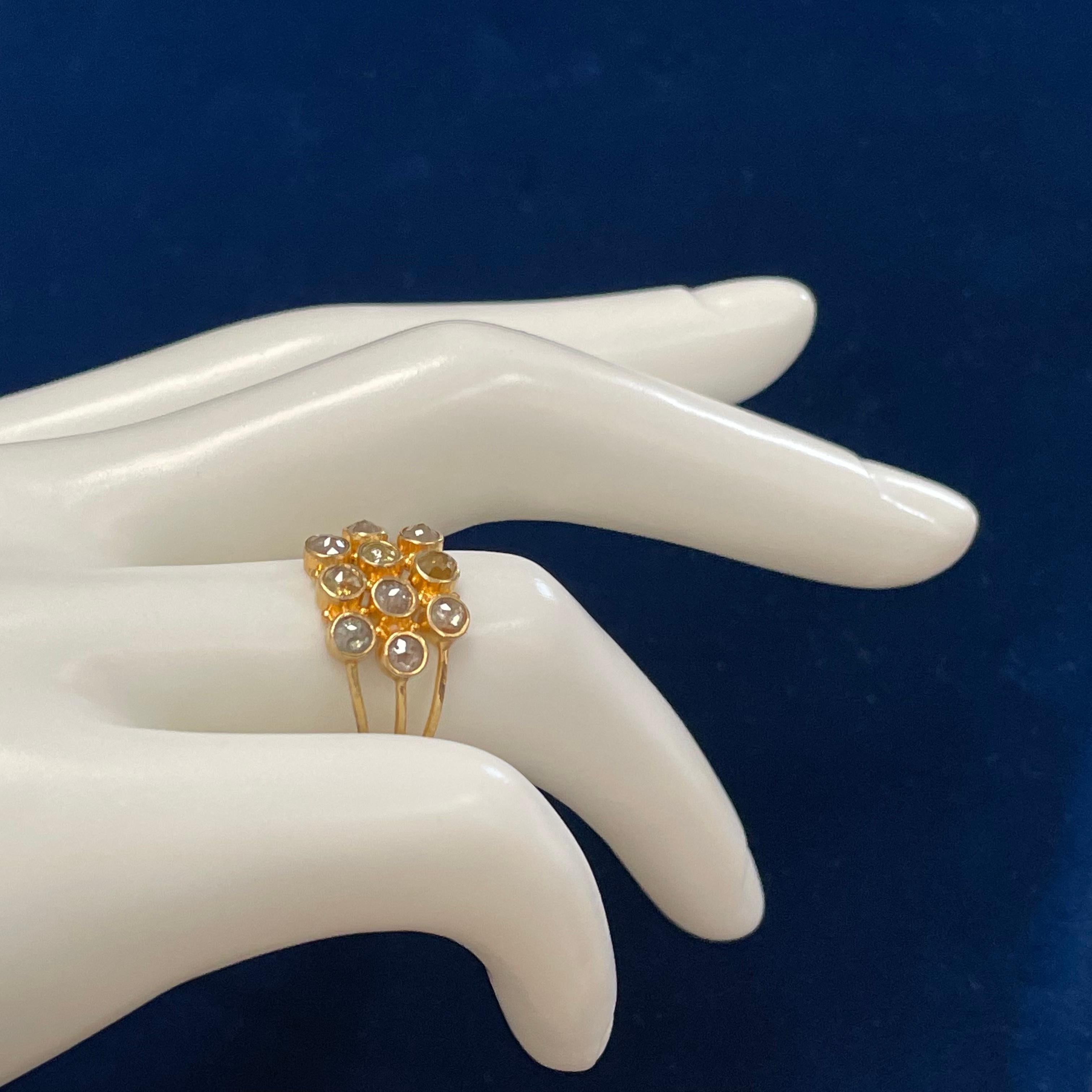 Im Angebot: Steven Battelle: 18 Karat Ring mit 1,5 Karat mehrsteinigen natürlichen Diamanten () 5