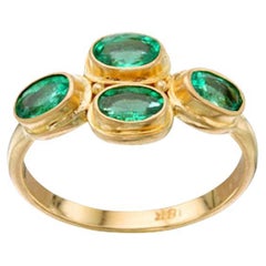 Steven Battelle 1.7 Carats Emeralds 18K Gold Ring