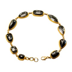Steven Battelle 18.6 Carats Black Diamond 18K Gold Bracelet