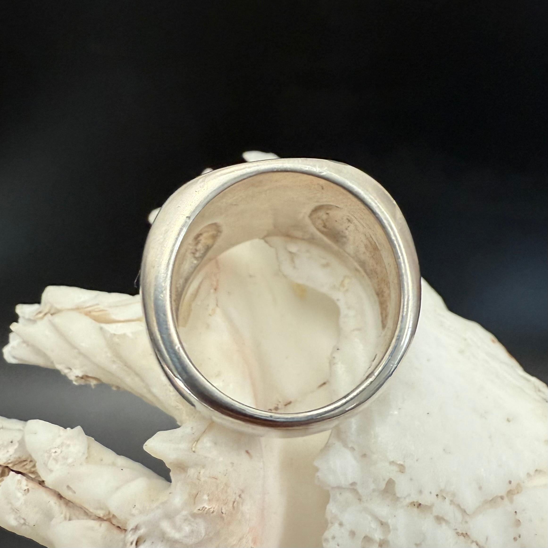 Steven Battelle Anello in argento sterling con intarsio a filo d'oro 18 carati In condizioni Nuovo in vendita a Soquel, CA