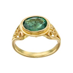Steven Battelle 1.9 Carat Emerald 18K Gold Ring