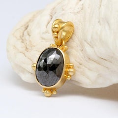 Steven Battelle 1.9 Carats Black Diamond 18K Gold Pendant