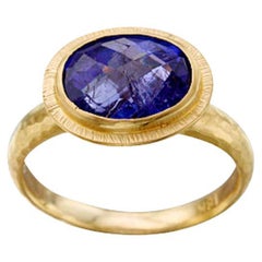 Steven Battelle 2.1 Carat Rose-cut Tanzanite 18K Gold Ring