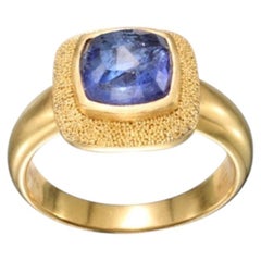 Steven Battelle 2.1 Carats Rose-Cut Tanzanite 22K Gold Ring
