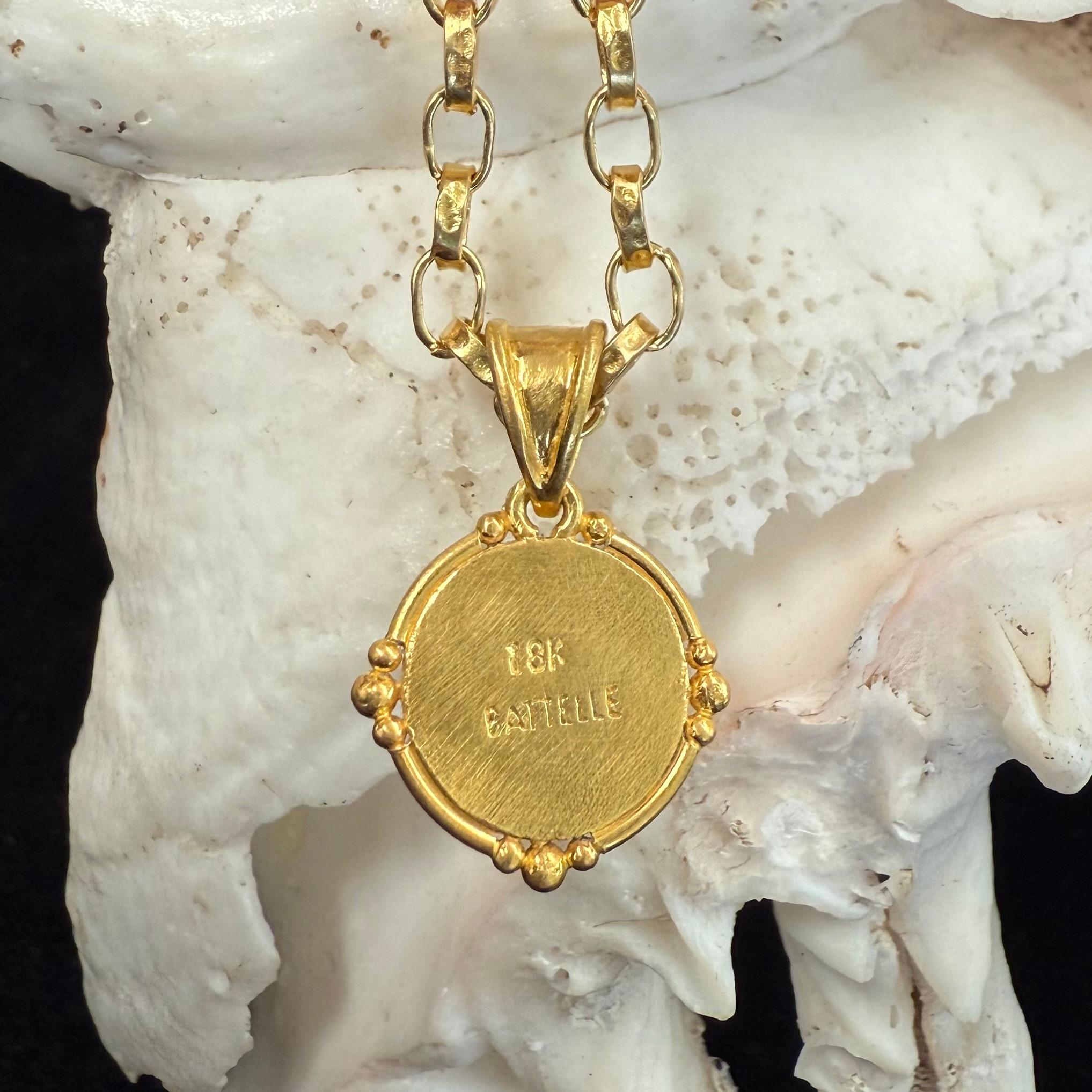 Steven Battelle Ciondolo in oro 18K con opale etiope da 2,2 carati in vendita 7