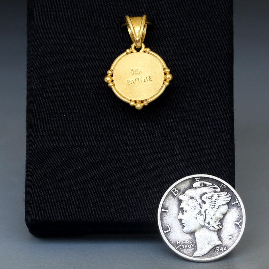 Steven Battelle Ciondolo in oro 18K con opale etiope da 2,2 carati in vendita 1