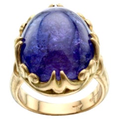 Steven Battelle 22.3 Carat Tanzanite Cocktail Ring 18K Gold