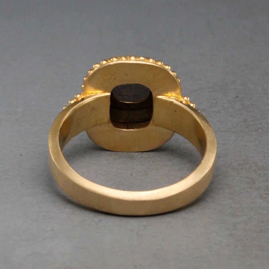Steven Battelle 2.3 Carats Black Diamond 18K Gold Ring In New Condition For Sale In Soquel, CA