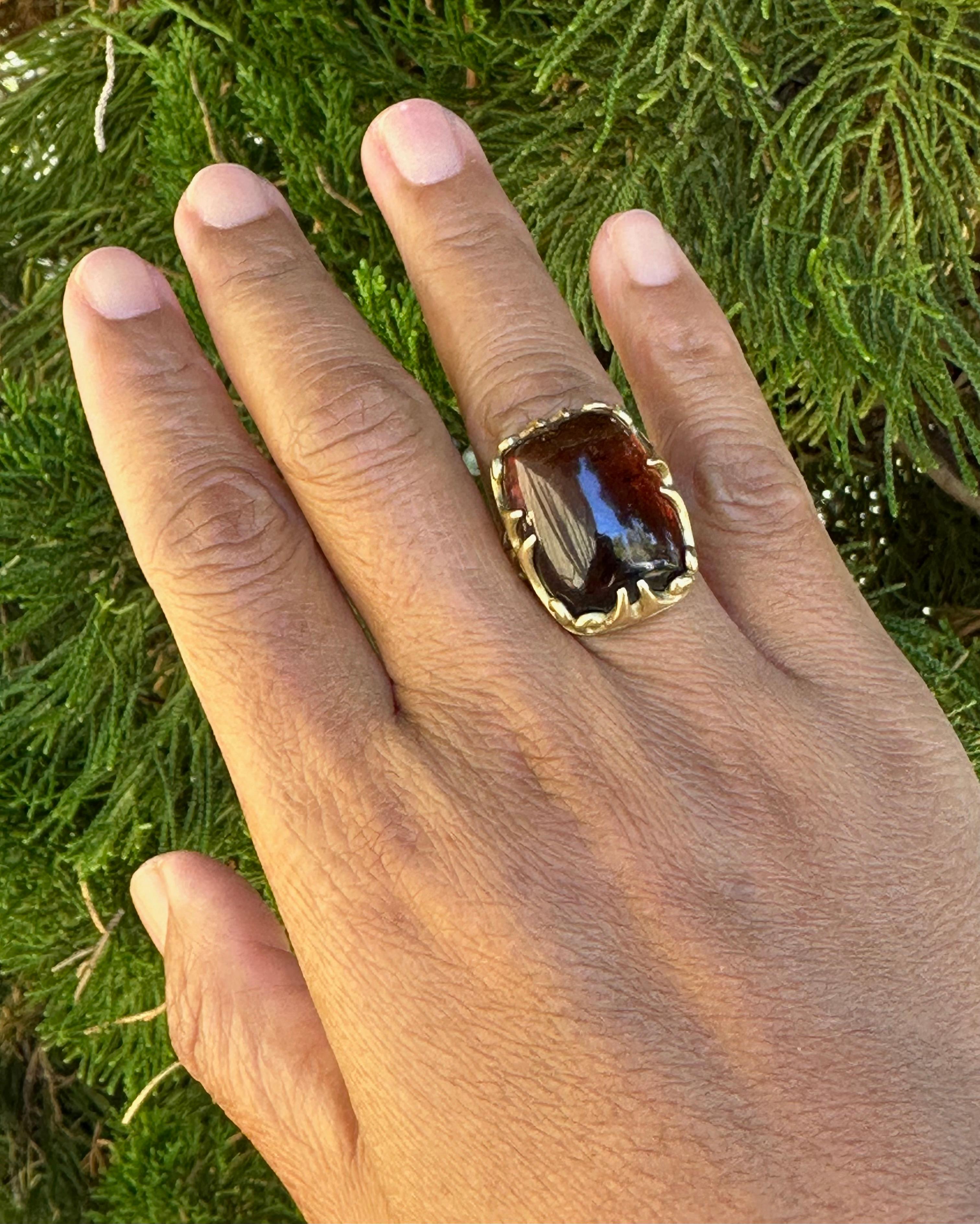 Steven Battelle, bague en or 18 carats avec tourmaline melon d'eau de 24.0 carats en vente 4