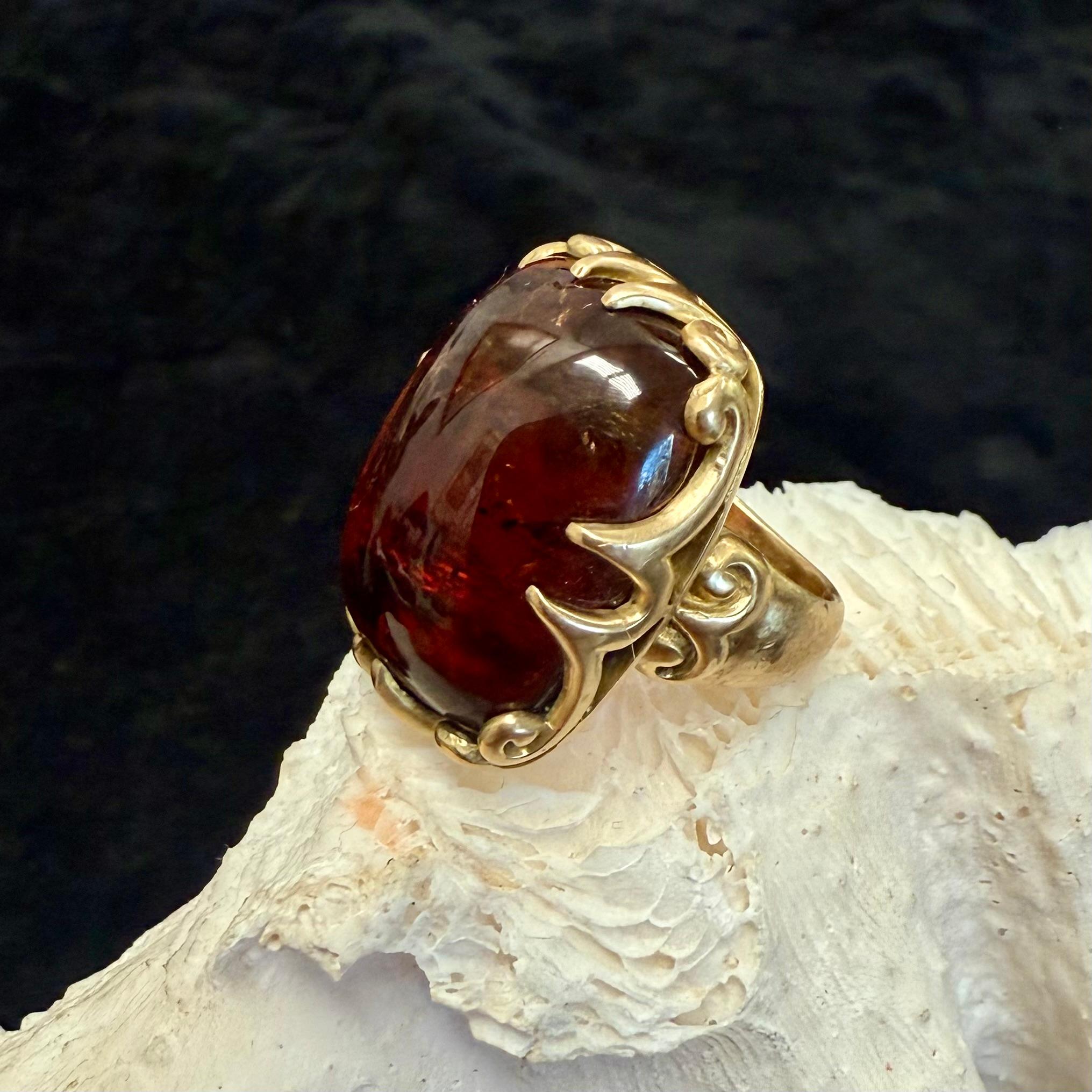 Steven Battelle 24,0 Karat Wassermelone Turmalin 18k Gold Ring im Angebot 6