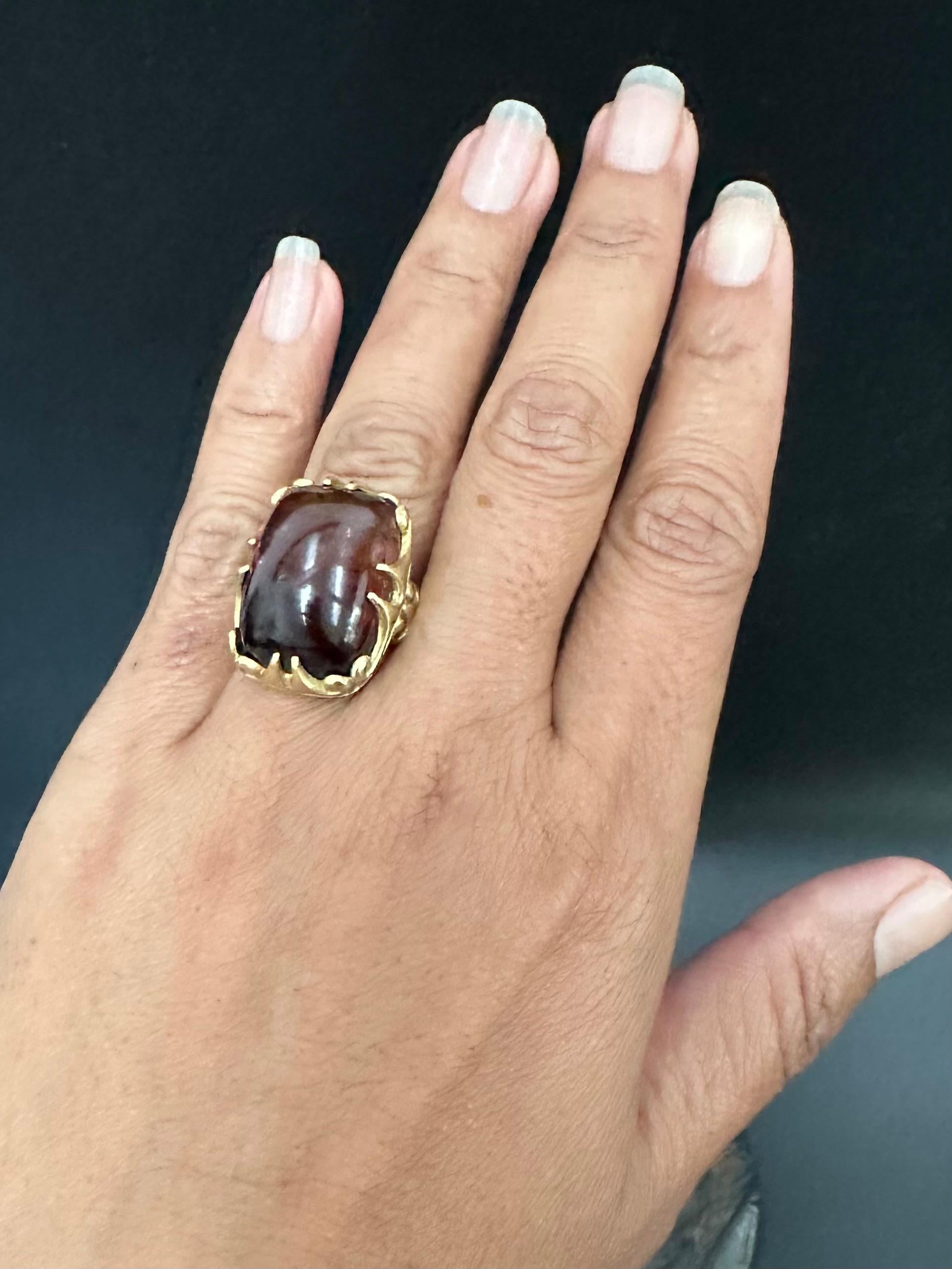 Steven Battelle, bague en or 18 carats avec tourmaline melon d'eau de 24.0 carats en vente 7