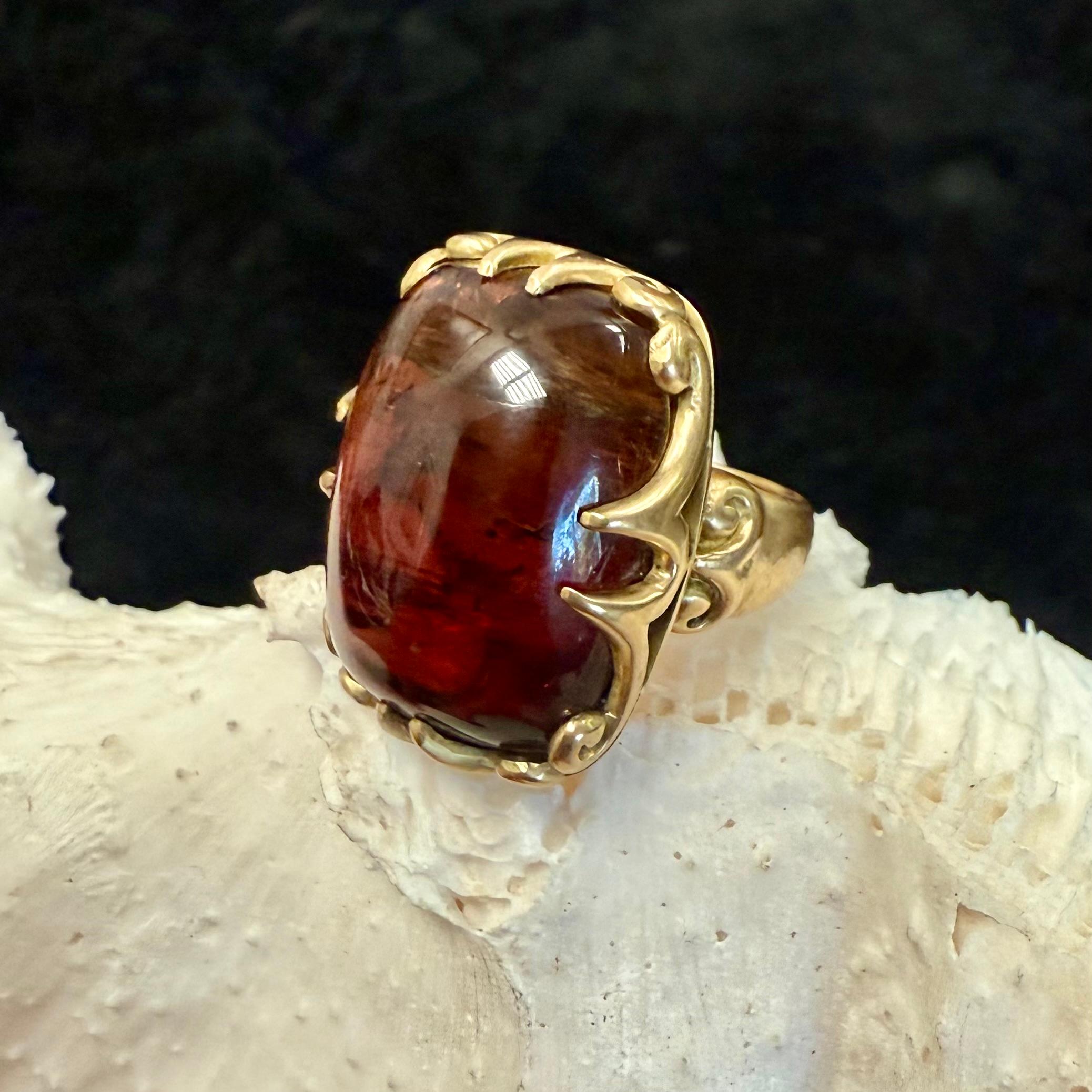 Steven Battelle 24,0 Karat Wassermelone Turmalin 18k Gold Ring im Angebot 8