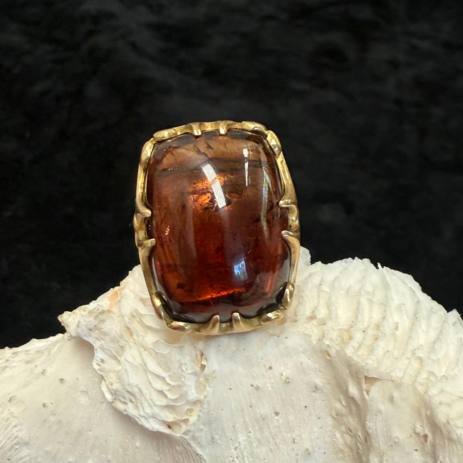 Steven Battelle 24,0 Karat Wassermelone Turmalin 18k Gold Ring im Angebot 9