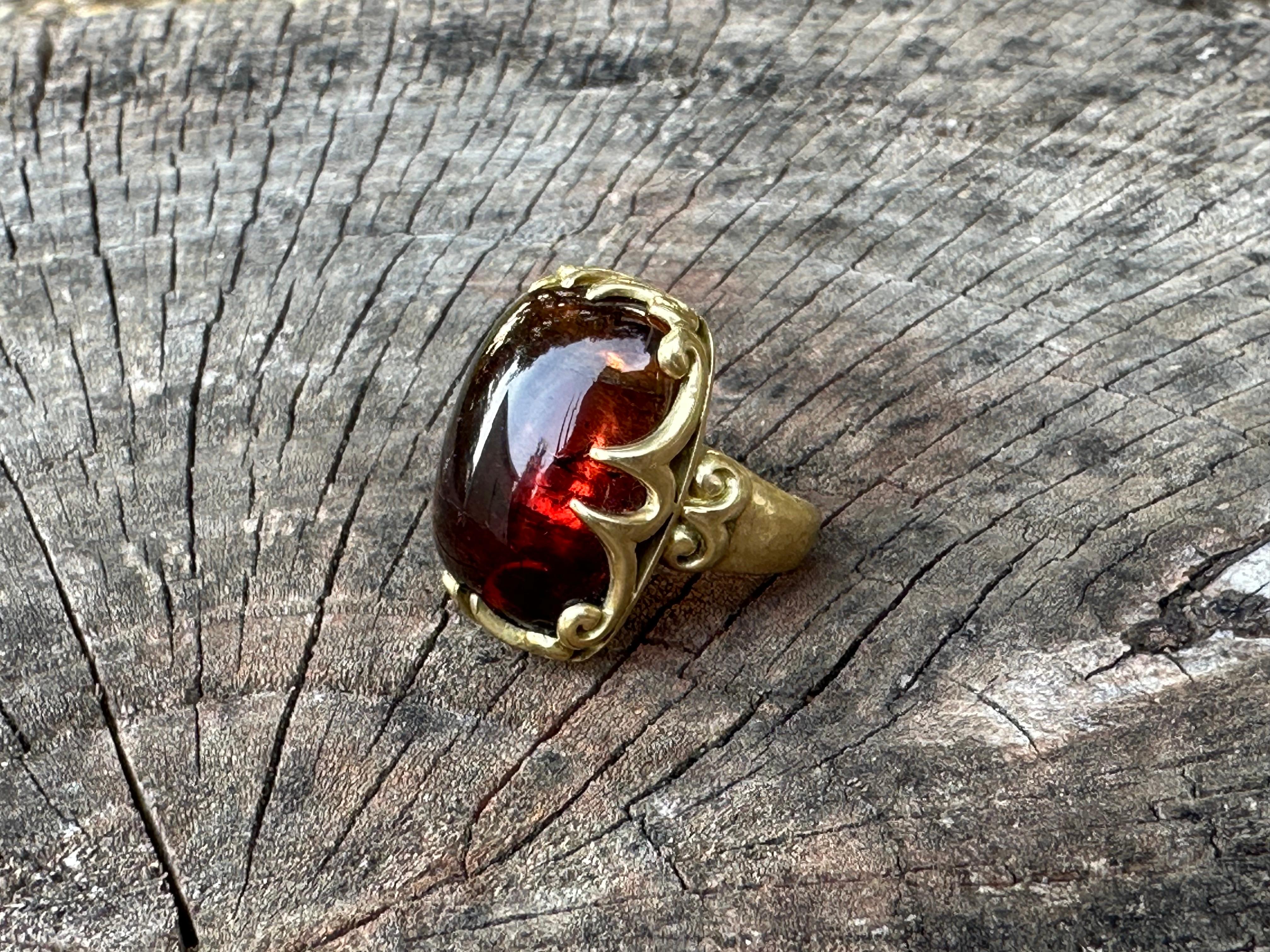 Steven Battelle, bague en or 18 carats avec tourmaline melon d'eau de 24.0 carats en vente 1