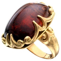 Steven Battelle 24,0 Karat Wassermelone Turmalin 18k Gold Ring