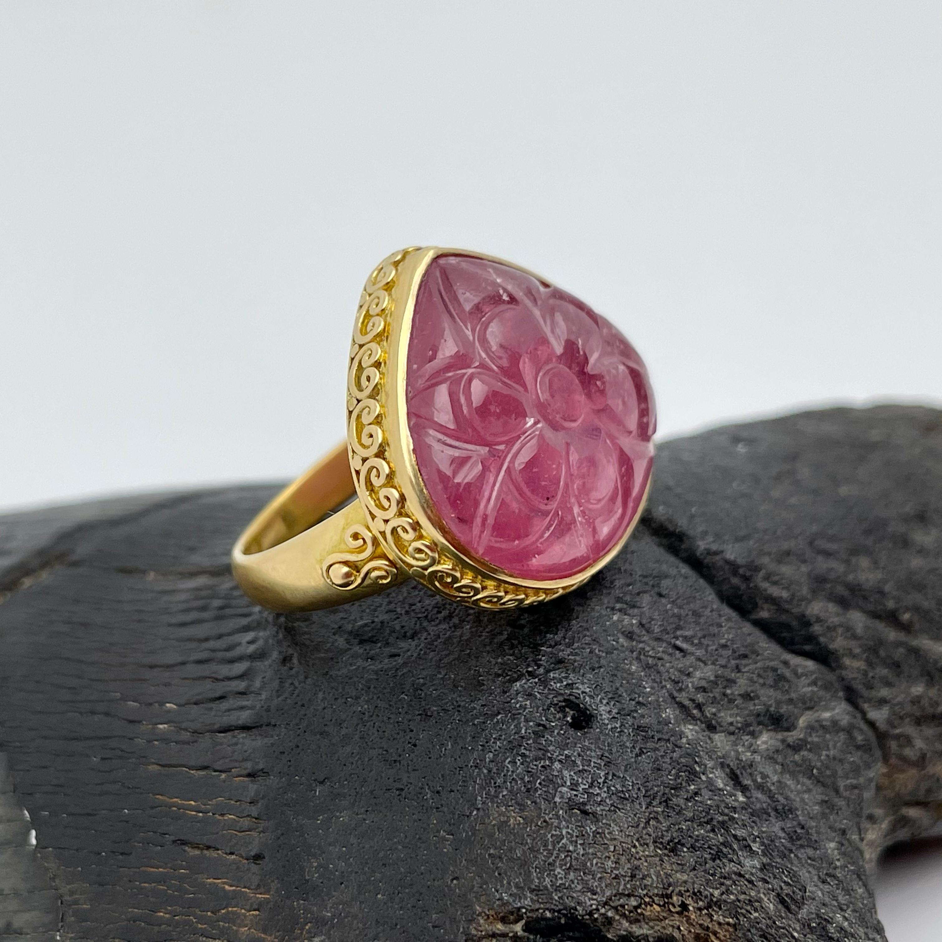 carved ruby ring