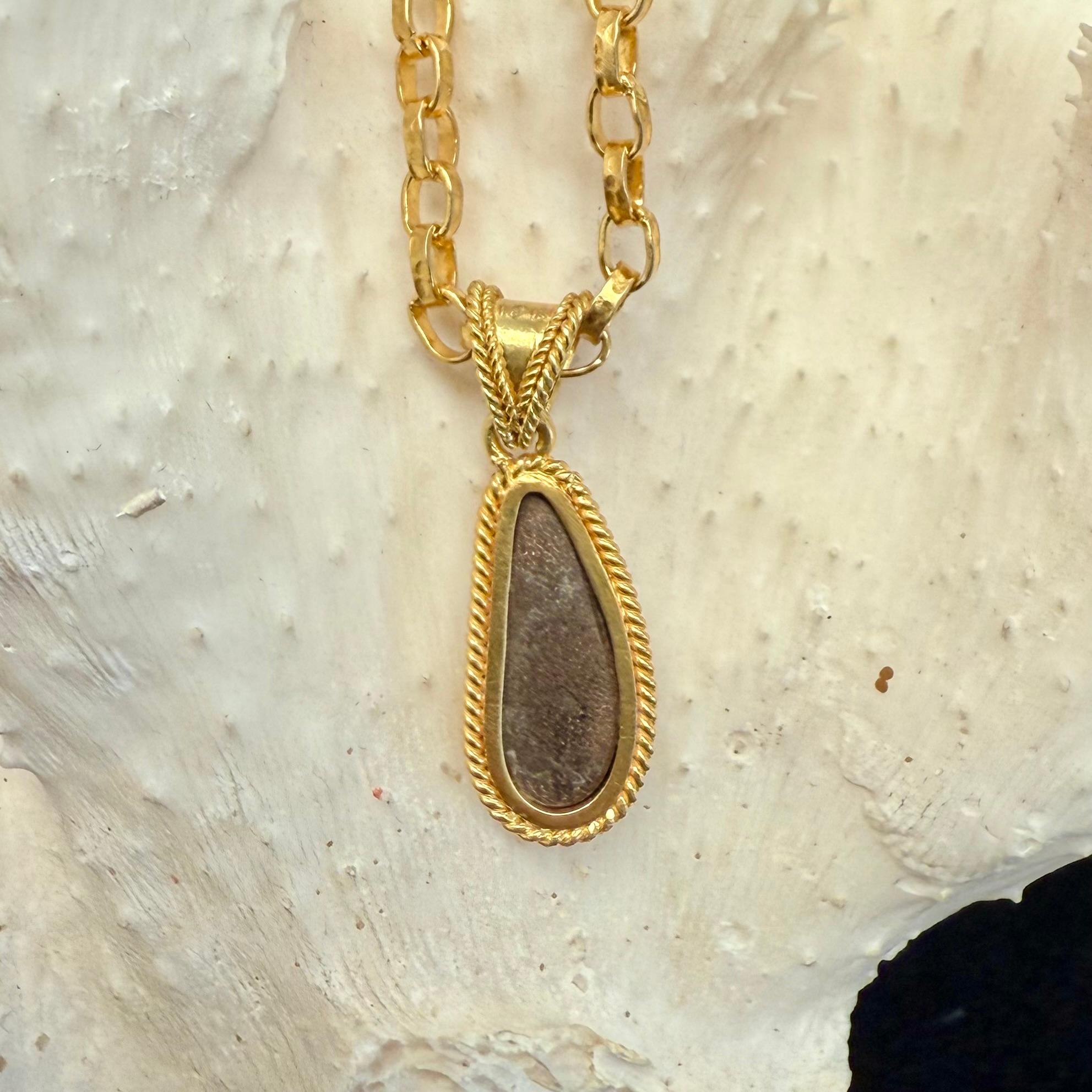 Steven Battelle 2,7 Karat Australischer Boulder Opal 18K Gold Anhänger im Angebot 3