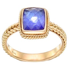 Steven Battelle Bague en or 18 carats avec tanzanite taille rose de 3,0 carats