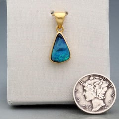 Steven Battelle 3.1 Carats Australian Boulder Opal 18K Gold Pendant