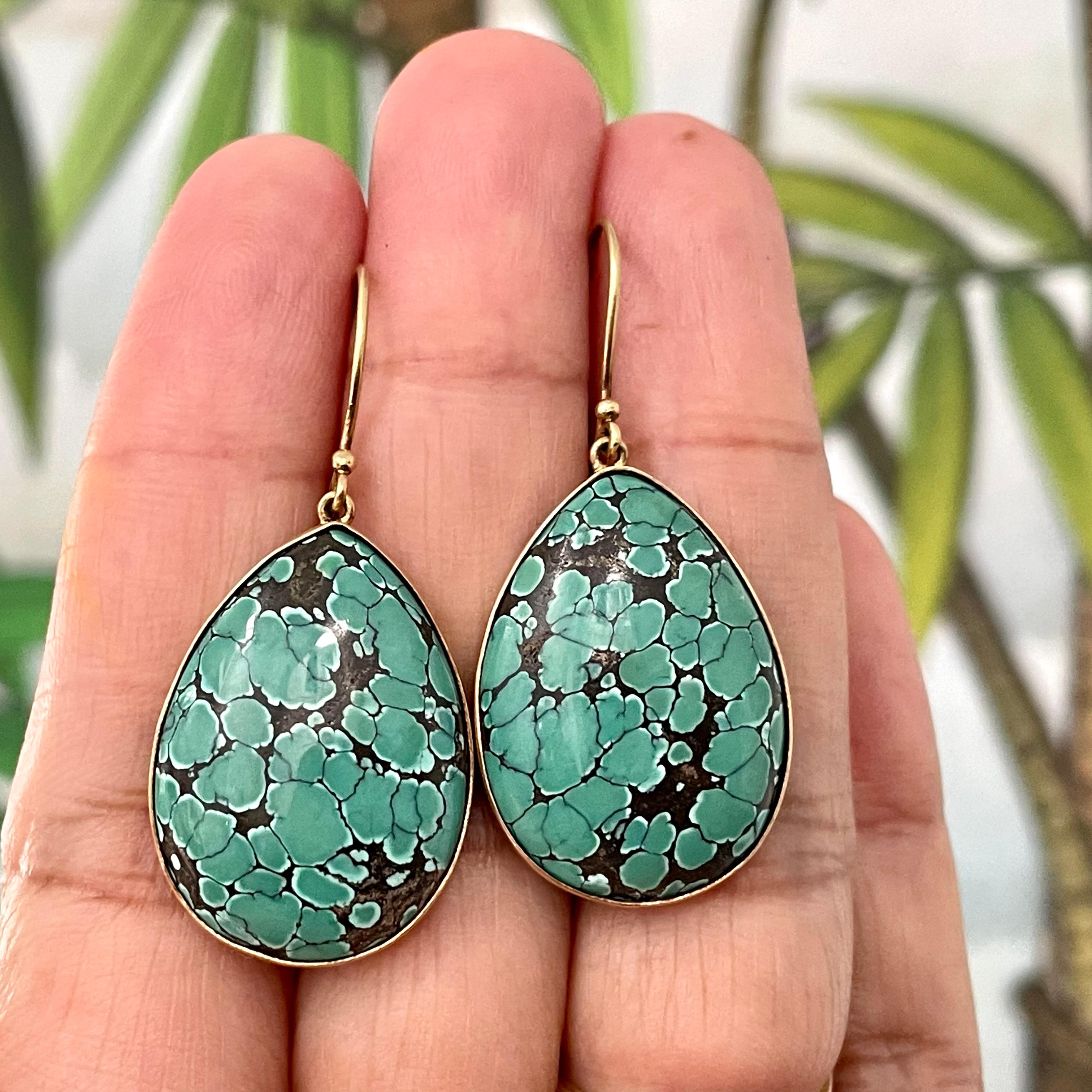 big turquoise earrings