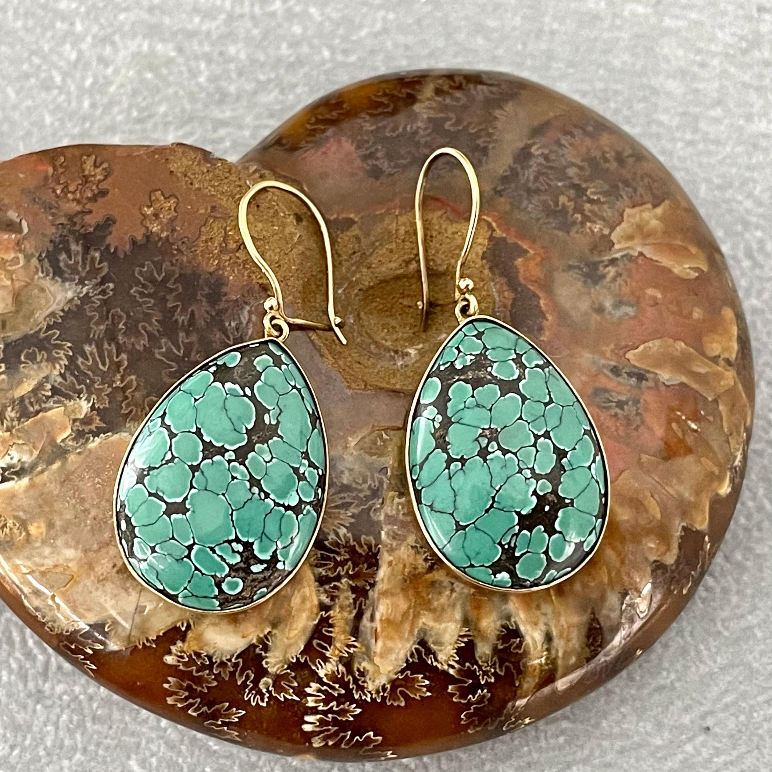 large turquoise earrings
