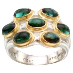 Steven Battelle, bague en or 18 carats, tourmaline indicolite de 3,8 carats