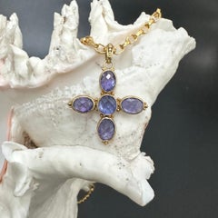 Steven Battelle 4.7 Carats Tanzanite 18K Gold Pendant