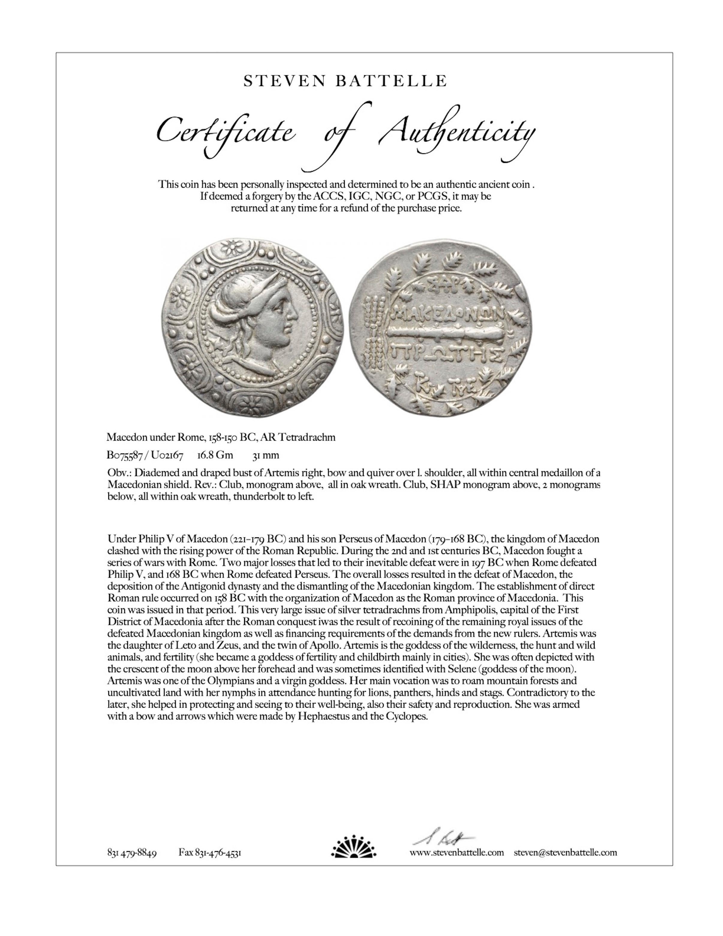 Steven Battelle Pendentif pièce de monnaie Artemis en or 22 carats de la Grèce antique en vente 4