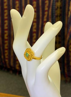Steven Battelle Emerald Ring 22K Gold