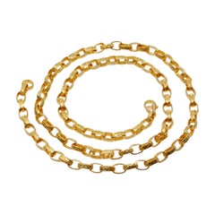 Steven Battelle Handmade Hammered 18K Gold Chain 18"